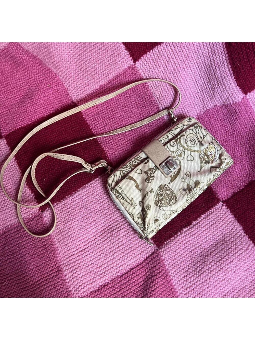 Gold sakroots wallet crossbody bag